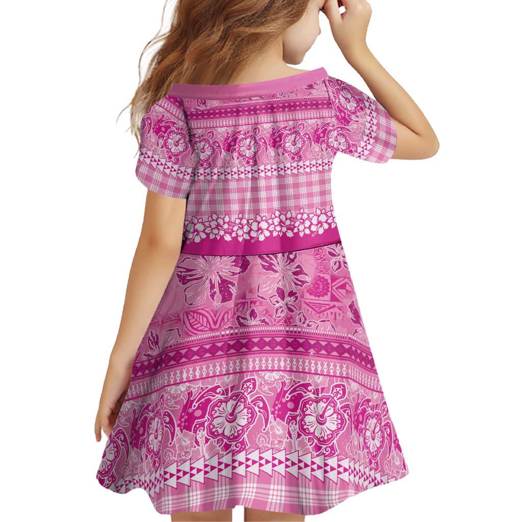 Hawaiian Hibiscus Honu Family Matching Summer Maxi Dress and Hawaiian Shirt Pink Mele Kalikimaka Palaka Spirit LT9 - Polynesian Pride