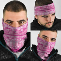 Hawaiian Hibiscus Honu Neck Gaiter Pink Mele Kalikimaka Palaka Spirit LT9 - Polynesian Pride