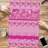 Hawaiian Hibiscus Honu Puzzle Pink Mele Kalikimaka Palaka Spirit LT9 Pink - Polynesian Pride