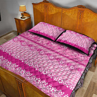 Hawaiian Hibiscus Honu Quilt Bed Set Pink Mele Kalikimaka Palaka Spirit LT9 - Polynesian Pride