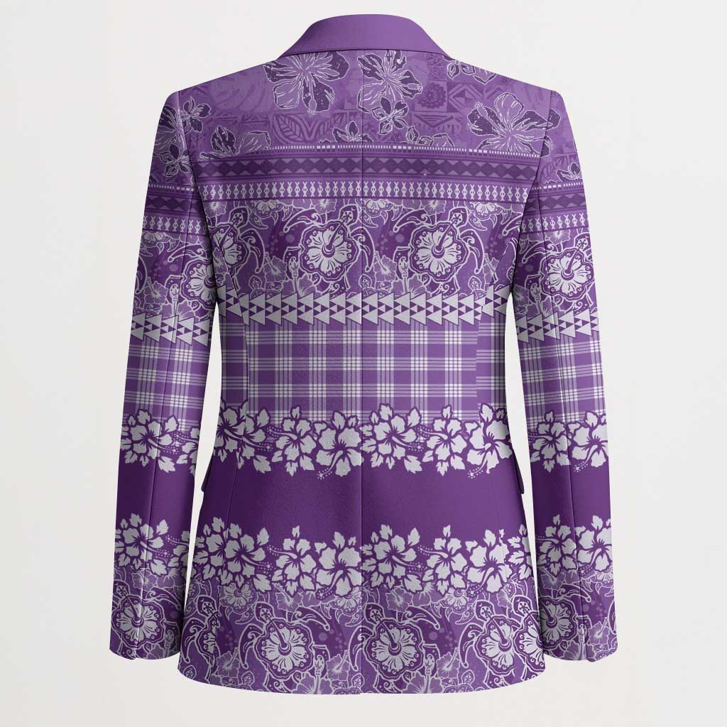 Hawaiian Hibiscus Honu Blazer Purple Mele Kalikimaka Palaka Spirit - Polynesian Pride