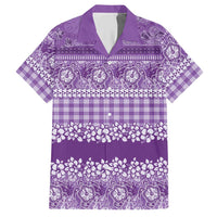 Hawaiian Hibiscus Honu Hawaiian Shirt Purple Mele Kalikimaka Palaka Spirit - Polynesian Pride