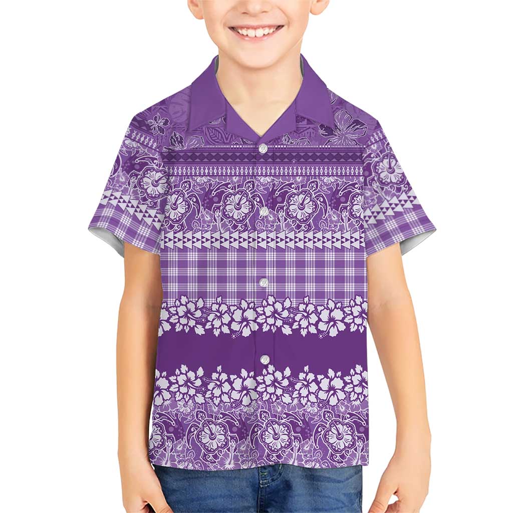 Hawaiian Hibiscus Honu Hawaiian Shirt Purple Mele Kalikimaka Palaka Spirit - Polynesian Pride