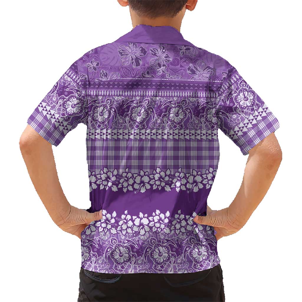 Hawaiian Hibiscus Honu Hawaiian Shirt Purple Mele Kalikimaka Palaka Spirit - Polynesian Pride