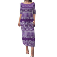 Hawaiian Hibiscus Honu Puletasi Purple Mele Kalikimaka Palaka Spirit - Polynesian Pride