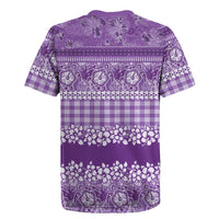 Hawaiian Hibiscus Honu Rugby Jersey Purple Mele Kalikimaka Palaka Spirit - Polynesian Pride
