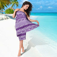 Hawaiian Hibiscus Honu Sarong Purple Mele Kalikimaka Palaka Spirit - Polynesian Pride