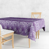 Hawaiian Hibiscus Honu Tablecloth Purple Mele Kalikimaka Palaka Spirit LT9 - Polynesian Pride