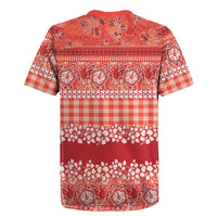 Hawaiian Hibiscus Honu Rugby Jersey Red Mele Kalikimaka Palaka Spirit - Polynesian Pride