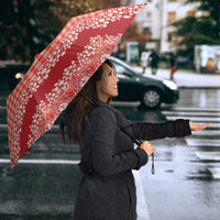 Hawaiian Hibiscus Honu Umbrella Red Mele Kalikimaka Palaka Spirit LT9 - Polynesian Pride