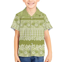 Hawaiian Hibiscus Honu Hawaiian Shirt Sage Green Mele Kalikimaka Palaka Spirit - Polynesian Pride