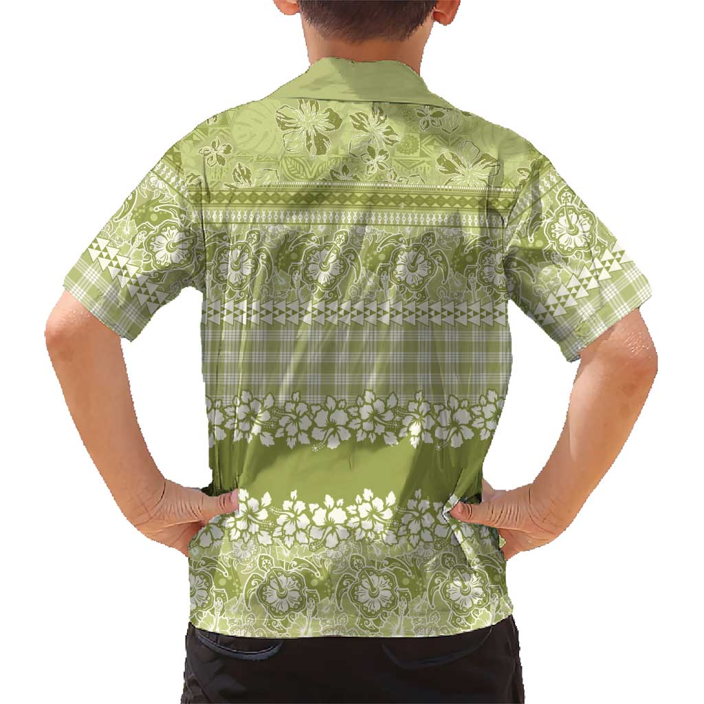 Hawaiian Hibiscus Honu Hawaiian Shirt Sage Green Mele Kalikimaka Palaka Spirit - Polynesian Pride