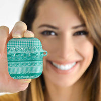 Hawaiian Hibiscus Honu AirPods Case Turquoise Mele Kalikimaka Palaka Spirit - Polynesian Pride