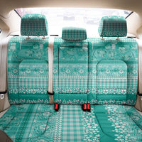Hawaiian Hibiscus Honu Back Car Seat Cover Turquoise Mele Kalikimaka Palaka Spirit - Polynesian Pride