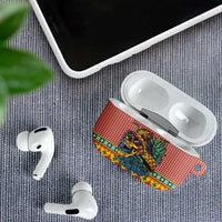 Hawaiian Pineapples Skull AirPods Case Mele Kalikimaka Palaka Quilt Pattern - Polynesian Pride