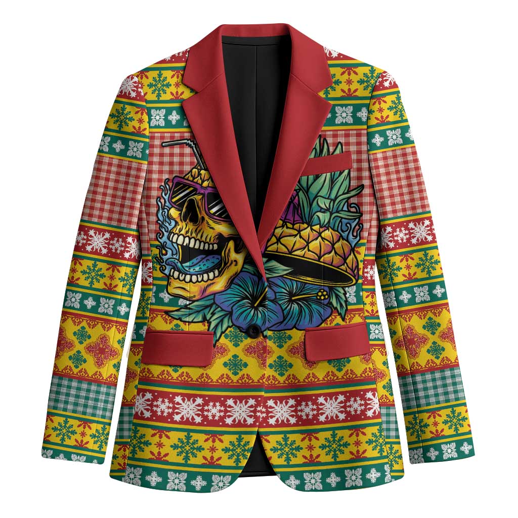 Hawaiian Pineapples Skull Blazer Mele Kalikimaka Palaka Quilt Pattern - Polynesian Pride