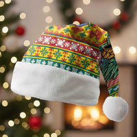Hawaiian Pineapples Skull Christmas Santa Hat Mele Kalikimaka Palaka Quilt Pattern - Polynesian Pride