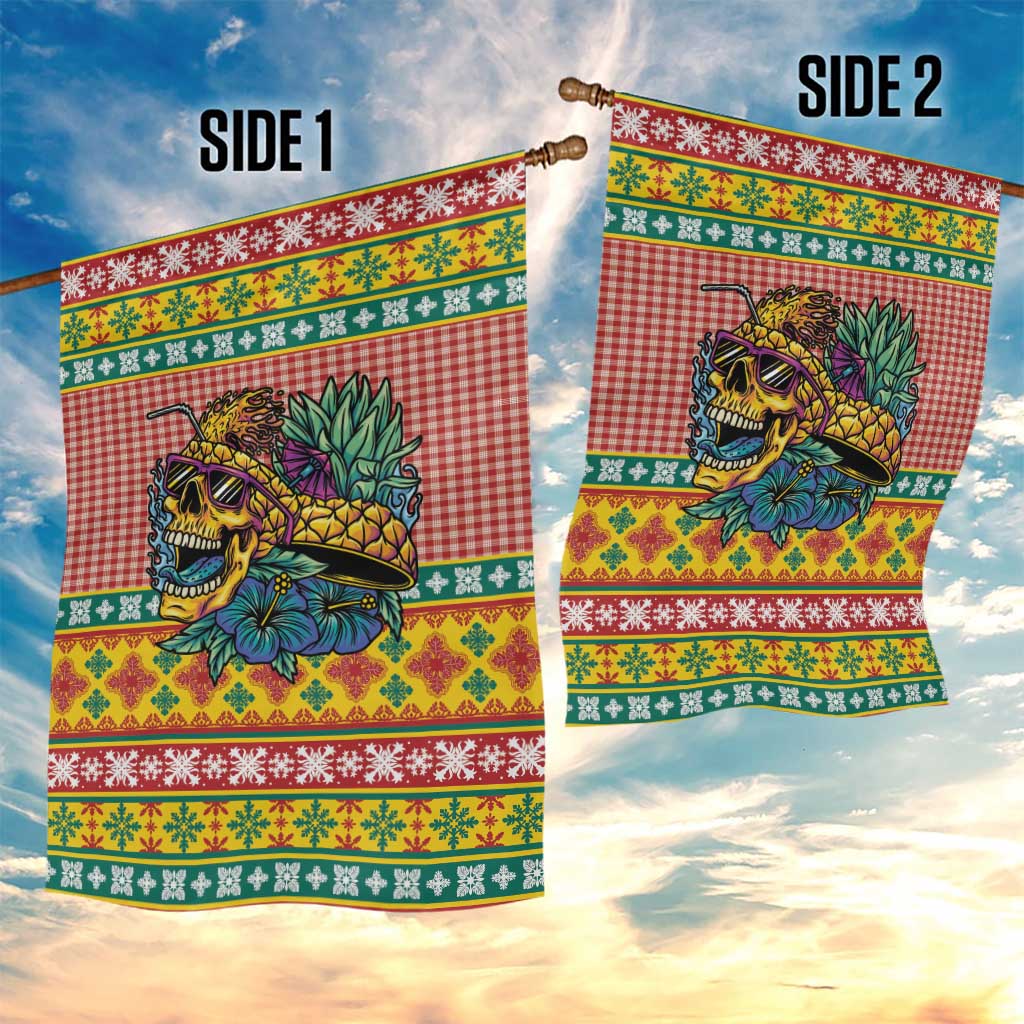 Hawaiian Pineapples Skull Garden Flag Mele Kalikimaka Palaka Quilt Pattern - Polynesian Pride
