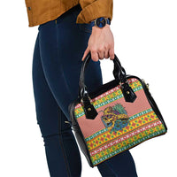 Hawaiian Pineapples Skull Shoulder Handbag Mele Kalikimaka Palaka Quilt Pattern - Polynesian Pride