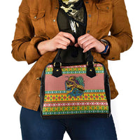 Hawaiian Pineapples Skull Shoulder Handbag Mele Kalikimaka Palaka Quilt Pattern - Polynesian Pride