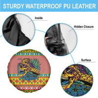 Hawaiian Pineapples Skull Spare Tire Cover Mele Kalikimaka Palaka Quilt Pattern - Polynesian Pride