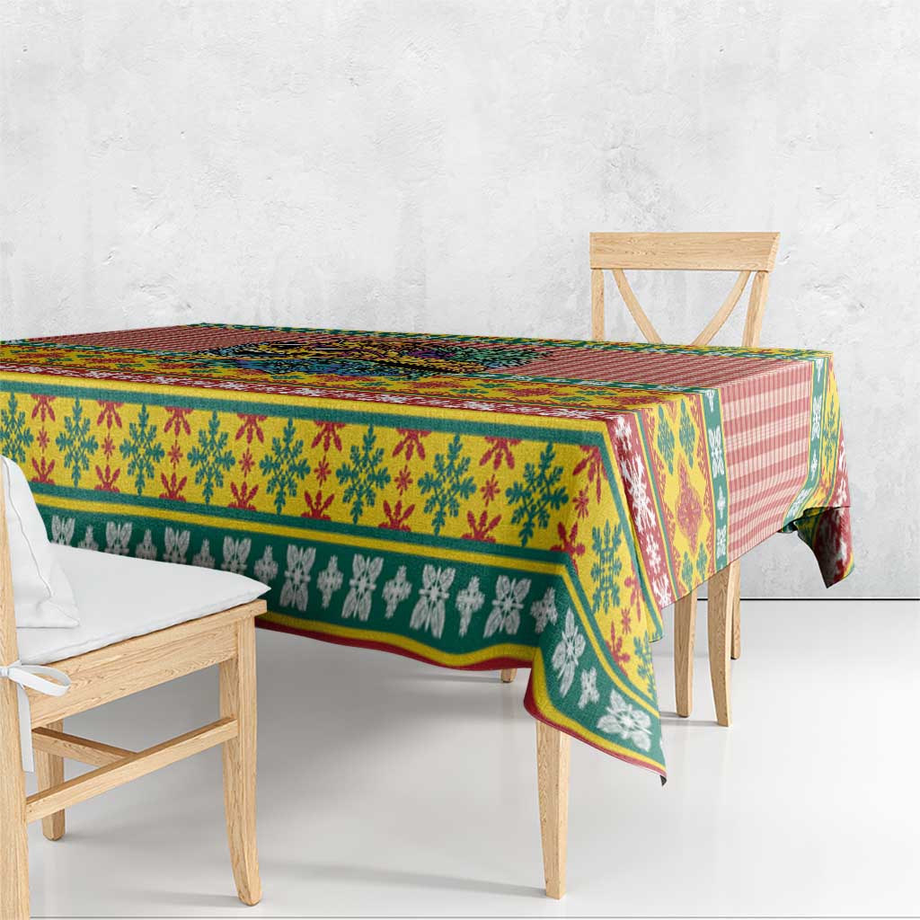 Hawaiian Pineapples Skull Tablecloth Mele Kalikimaka Palaka Quilt Pattern - Polynesian Pride