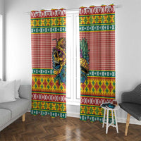 Hawaiian Pineapples Skull Window Curtain Mele Kalikimaka Palaka Quilt Pattern - Polynesian Pride