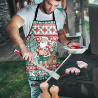 Hawaiian Funny Santa Surf Apron Mele Kalikimaka Palaka Quilt Pattern - Polynesian Pride