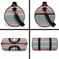 Hawaiian Funny Santa Surf Duffle Bag Mele Kalikimaka Palaka Quilt Pattern LT9 - Polynesian Pride