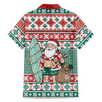 Hawaiian Funny Santa Surf Family Matching Short Sleeve Bodycon Dress and Hawaiian Shirt Mele Kalikimaka Palaka Quilt Pattern LT9 - Polynesian Pride