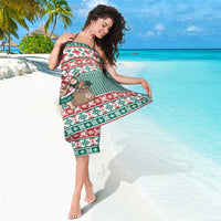 Hawaiian Funny Santa Surf Sarong Mele Kalikimaka Palaka Quilt Pattern - Polynesian Pride