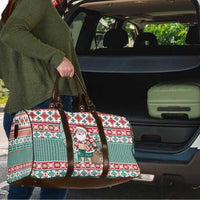 Hawaiian Funny Santa Surf Travel Bag Mele Kalikimaka Palaka Quilt Pattern - Polynesian Pride