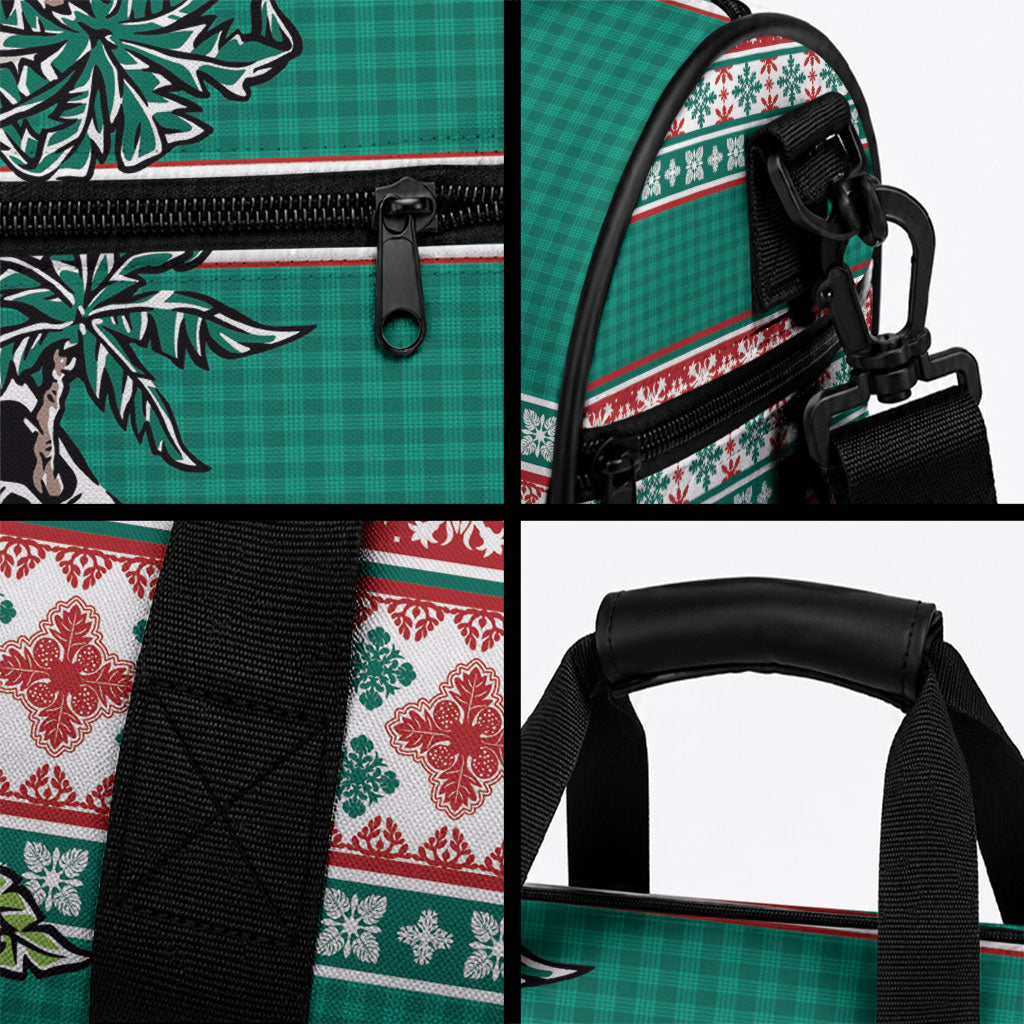Hawaiian Skull Surfs Duffle Bag Mele Kalikimaka Palaka Quilt Pattern LT9 - Polynesian Pride