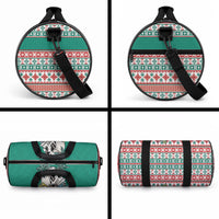 Hawaiian Skull Surfs Duffle Bag Mele Kalikimaka Palaka Quilt Pattern LT9 - Polynesian Pride