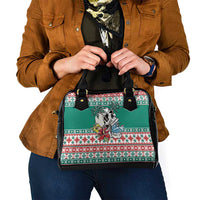 Hawaiian Skull Surfs Shoulder Handbag Mele Kalikimaka Palaka Quilt Pattern - Polynesian Pride