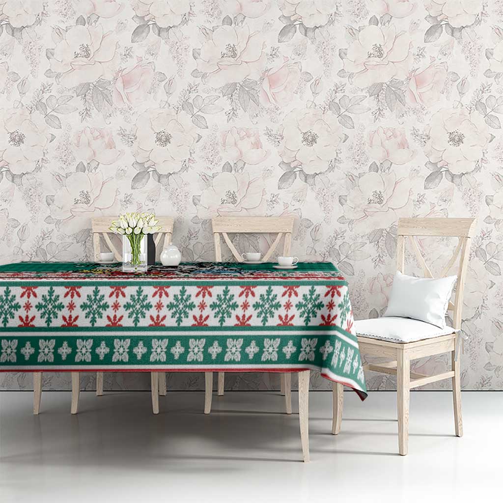 Hawaiian Skull Surfs Tablecloth Mele Kalikimaka Palaka Quilt Pattern - Polynesian Pride