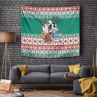 Hawaiian Skull Surfs Tapestry Mele Kalikimaka Palaka Quilt Pattern - Polynesian Pride
