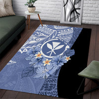 Aloha Vintage Hawaii Tribal Area Rug Blue Style LT9 Blue - Polynesian Pride