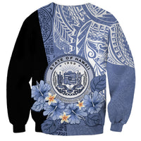 Aloha Vintage Hawaii Tribal Sweatshirt Blue Style LT9 - Polynesian Pride