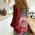 Aloha Vintage Hawaii Tribal Women Casual Shirt Red Style LT9 - Polynesian Pride