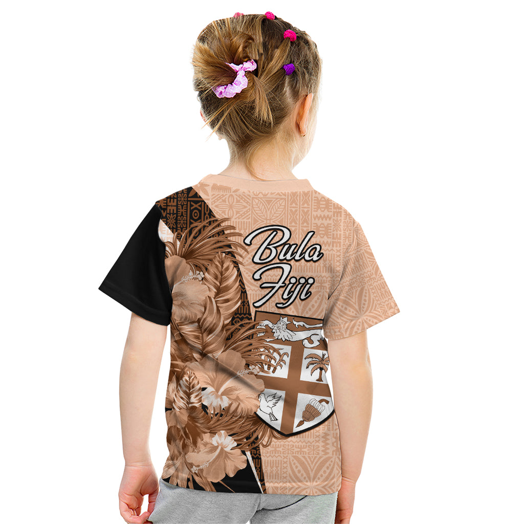 Bula Fiji Vintage Fijian Masi Pattern Kid T Shirt Peach Fuzz Unique LT9 - Polynesian Pride