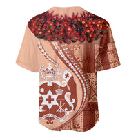 Vintage Tonga Kahoa Heilala Flower Baseball Jersey LT9 - Polynesian Pride