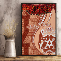 Vintage Tonga Kahoa Heilala Flower Canvas Wall Art LT9 - Polynesian Pride