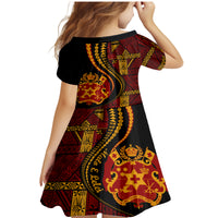 Vintage Tonga Malo E Lelei Ngatu Pattern Family Matching Mermaid Dress and Hawaiian Shirt LT9 - Polynesian Pride