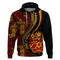 Vintage Tonga Malo E Lelei Ngatu Pattern Hoodie LT9 Pullover Hoodie Red - Polynesian Pride