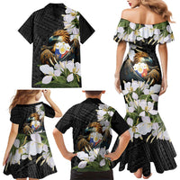 Philippines Eagle with Coat Of Arm Family Matching Mermaid Dress and Hawaiian Shirt Simple Sampaguita Jasmine LT9 - Polynesian Pride