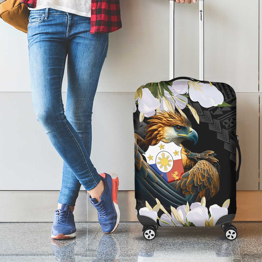 Philippines Eagle with Coat Of Arm Luggage Cover Simple Sampaguita Jasmine