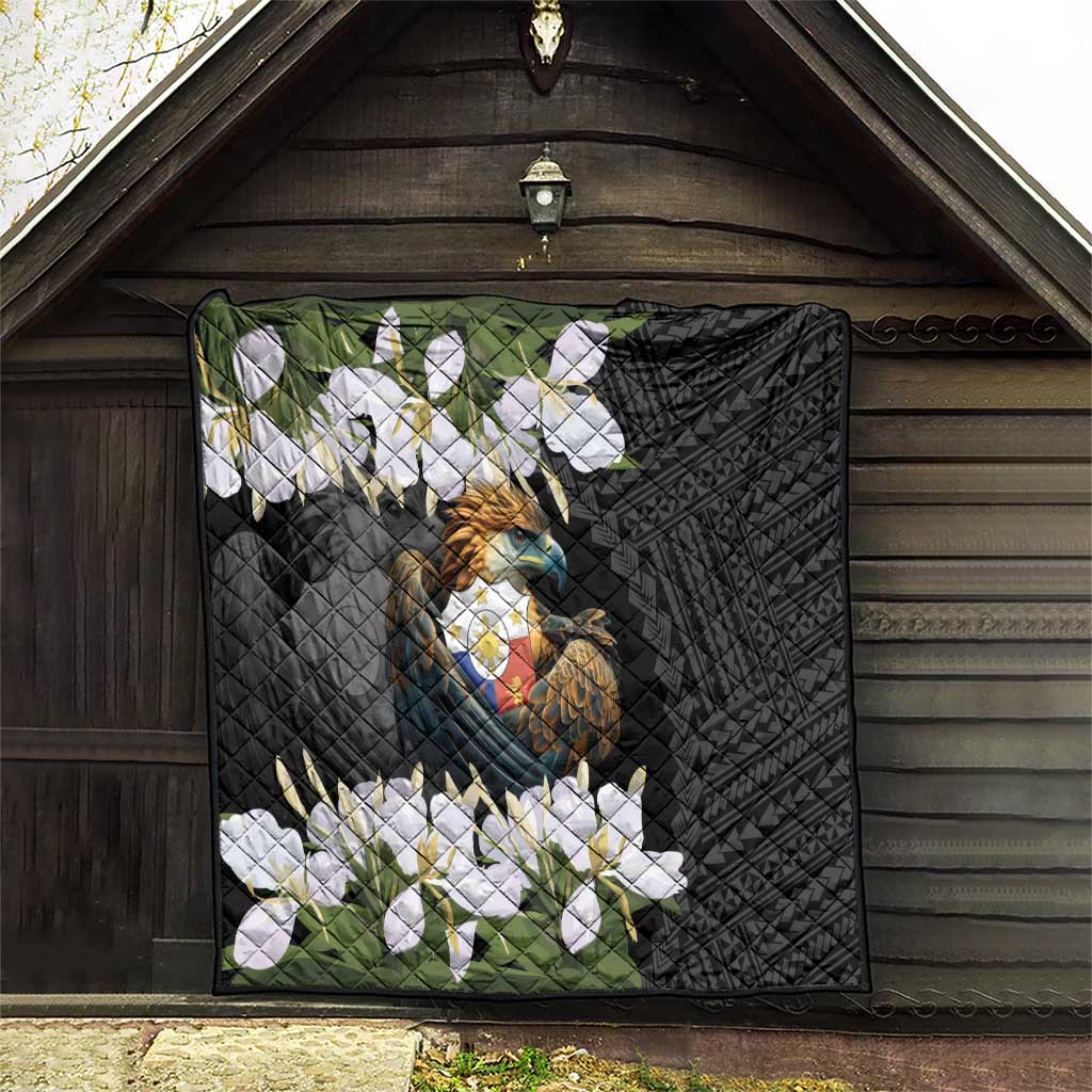 Philippines Eagle with Coat Of Arm Quilt Simple Sampaguita Jasmine