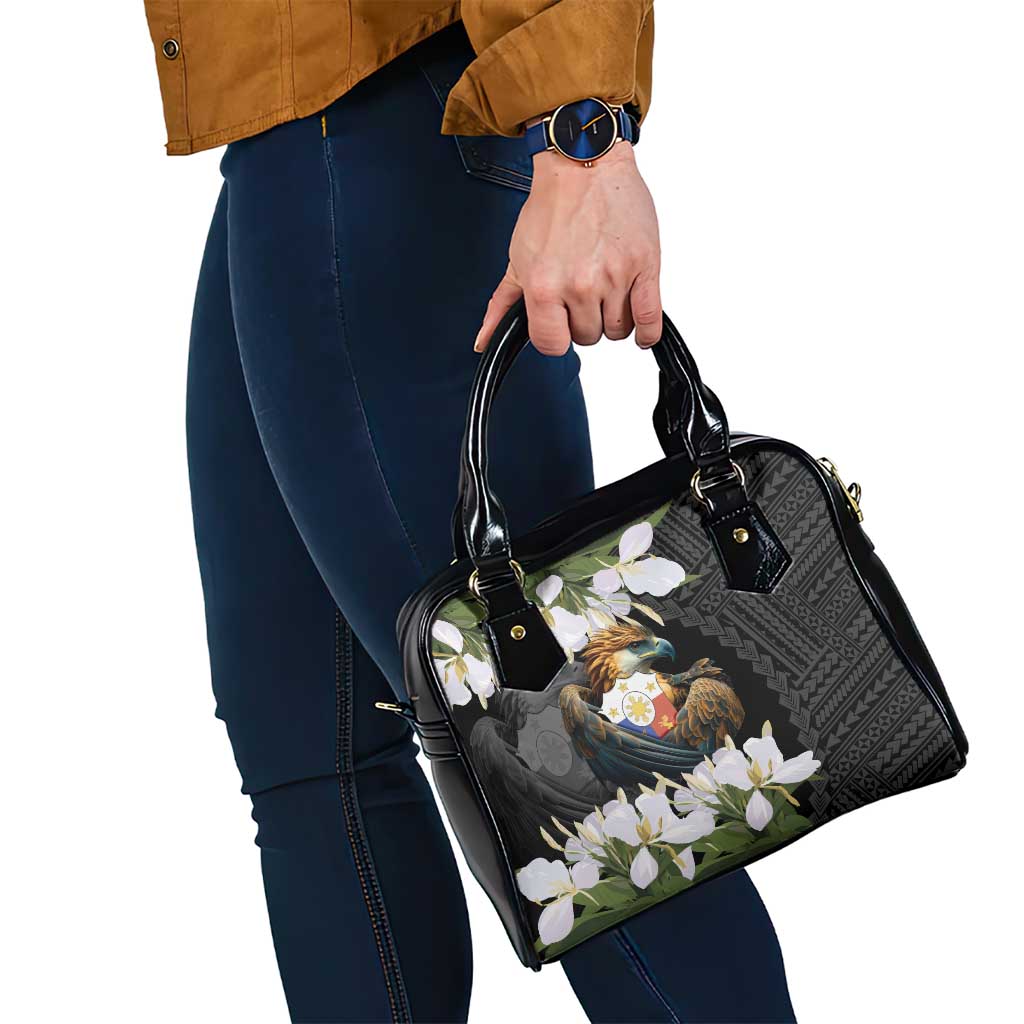 Philippines Eagle with Coat Of Arm Shoulder Handbag Simple Sampaguita Jasmine