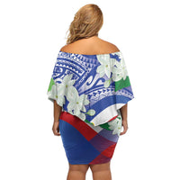 Philippines Flag Family Matching Off Shoulder Short Dress and Hawaiian Shirt Sampaguita Jasmine with Polynesian Tribal LT9 - Polynesian Pride